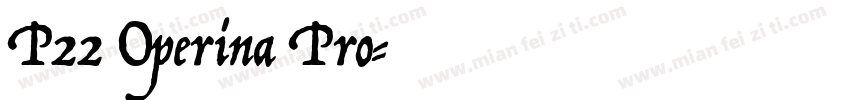 P22 Operina Pro字体转换